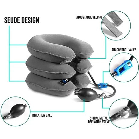 Cervical Neck Traction Device, Inflatable Cervical Pillow with Collar Adjustable