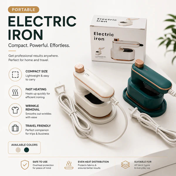 Portable Travel Steam Iron for Quick & Efficient Wrinkle Removal